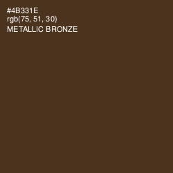 #4B331E - Metallic Bronze Color Image